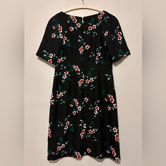 Draper James Black Floral Short Sleeve Dress | Size 4 - Picture 2 of 3